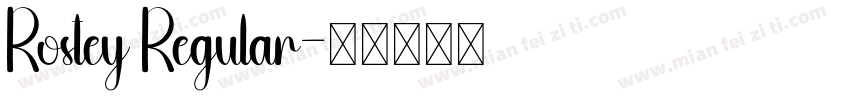 Rostey Regular字体转换